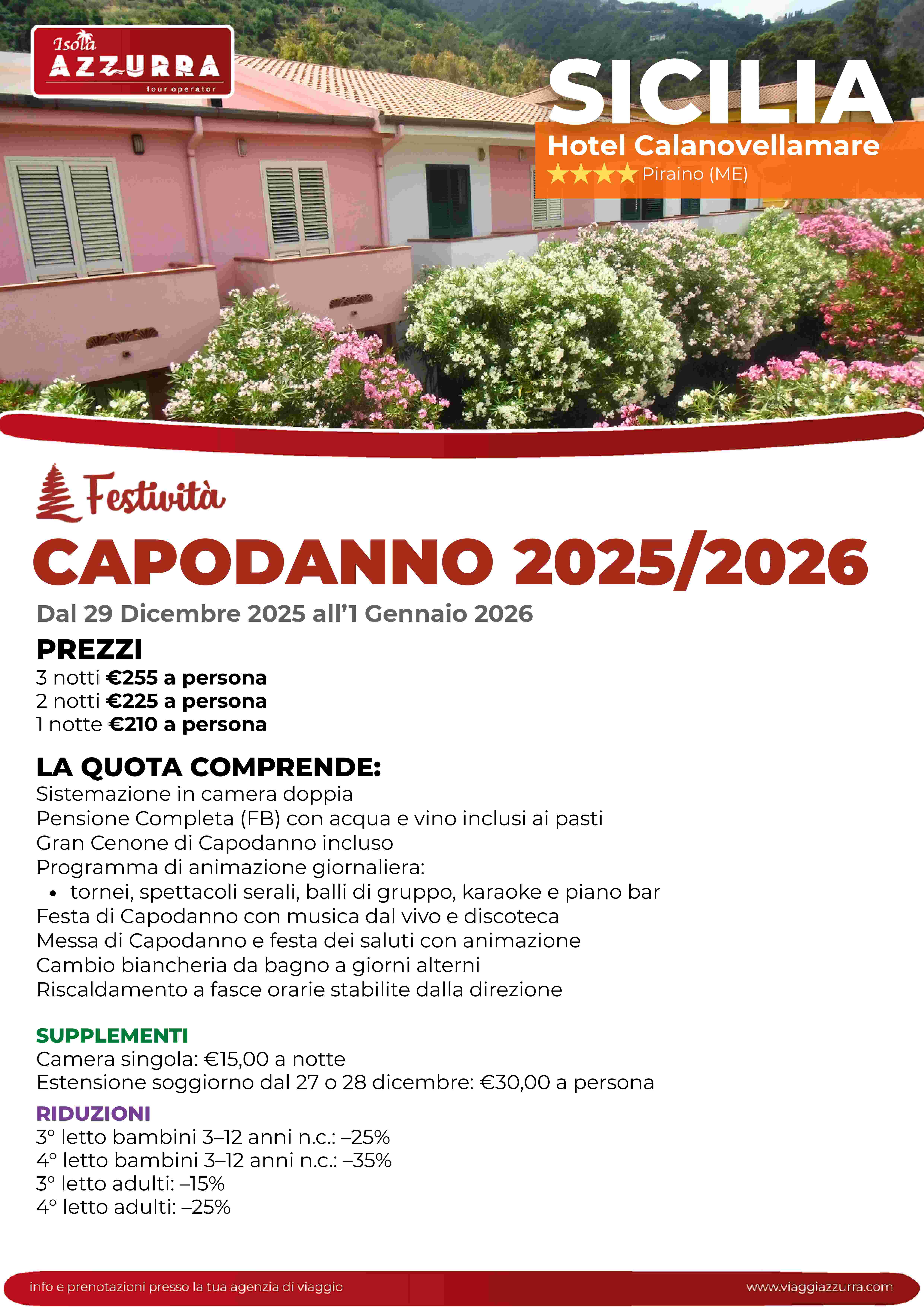 capodanno - calanovellamare hotel