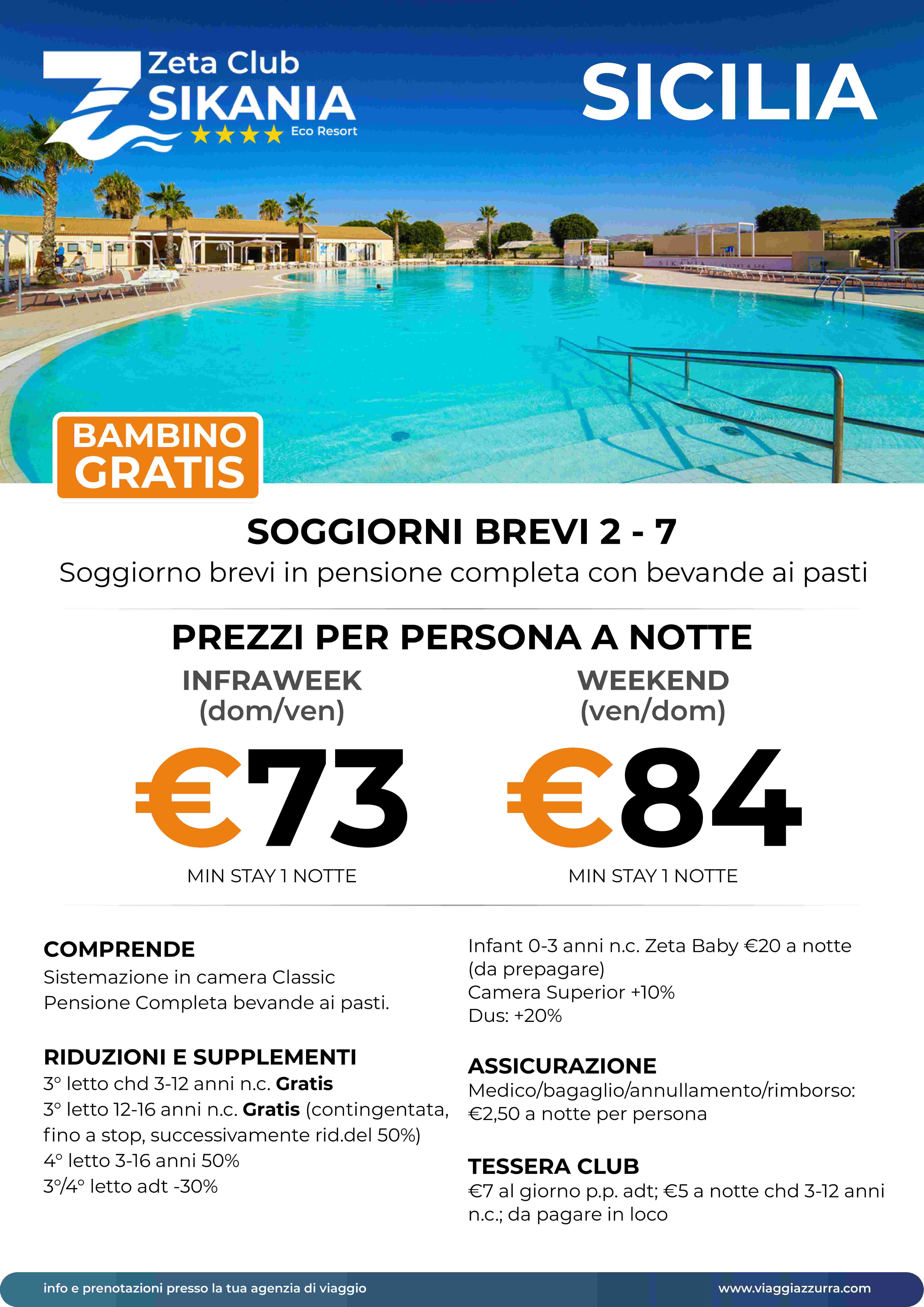 speciale soggiorni brevi 2/7 giugno - sikania