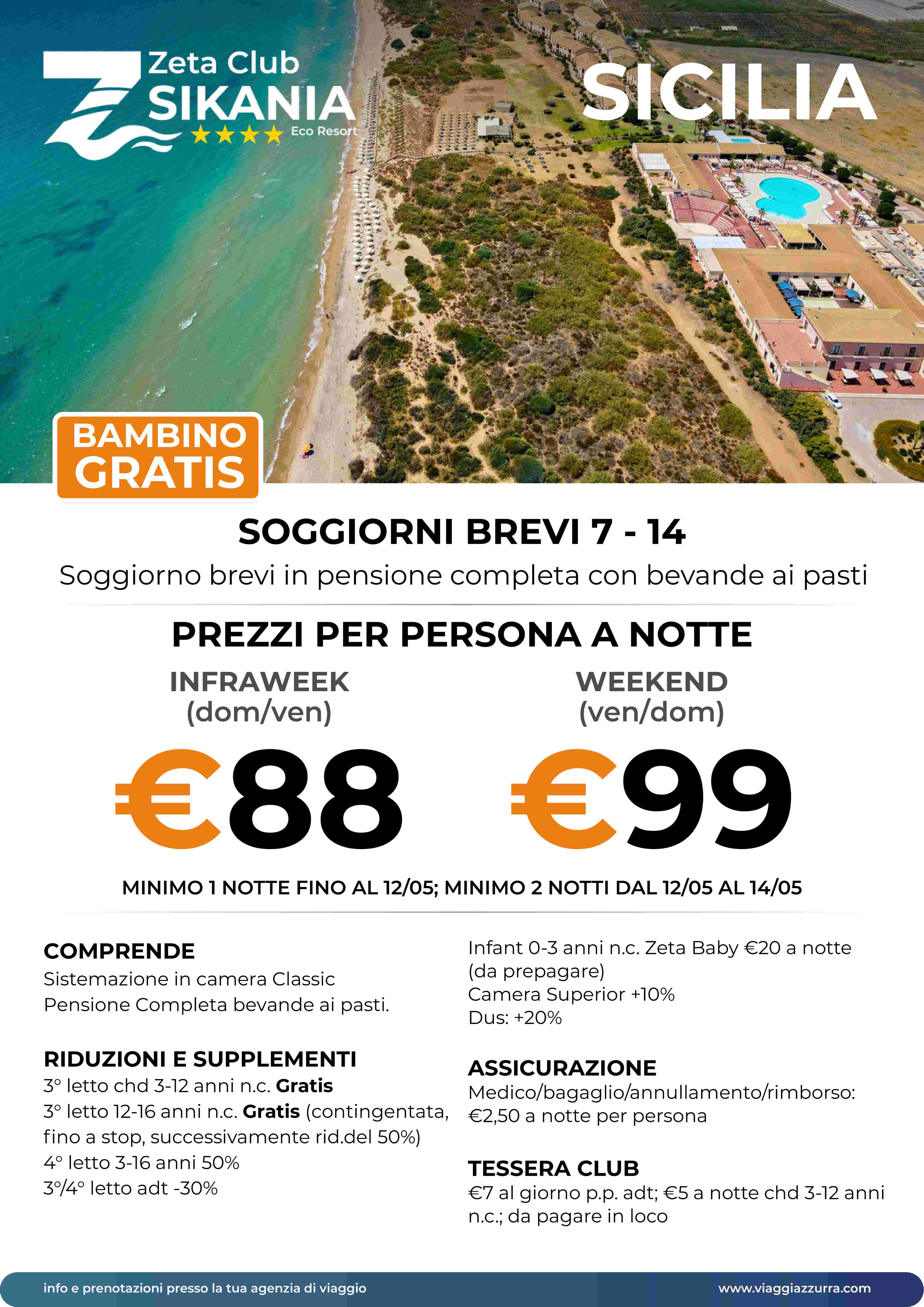 speciale soggiorni brevi 7/14 giugno - sikania