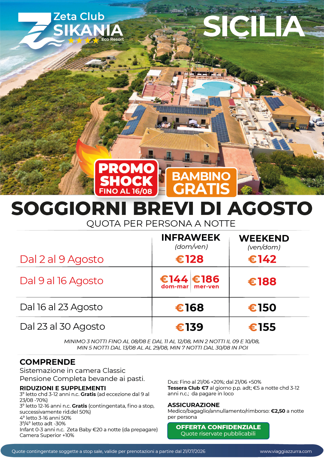 PROMO SHOCK | SOGGIORNI BREVI DI AGOSTO - Zeta Club Sikania 