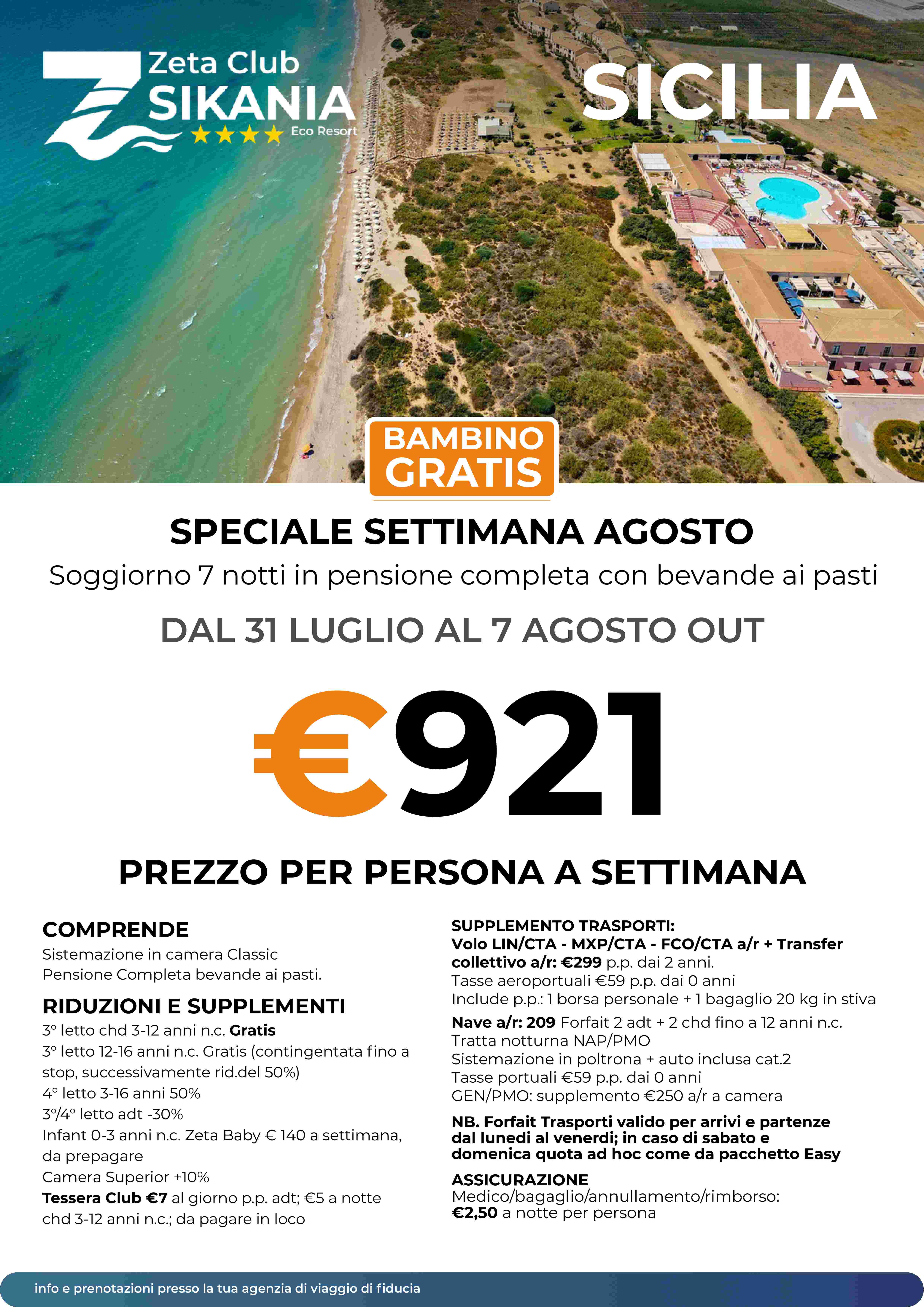 settimana di agosto sikania