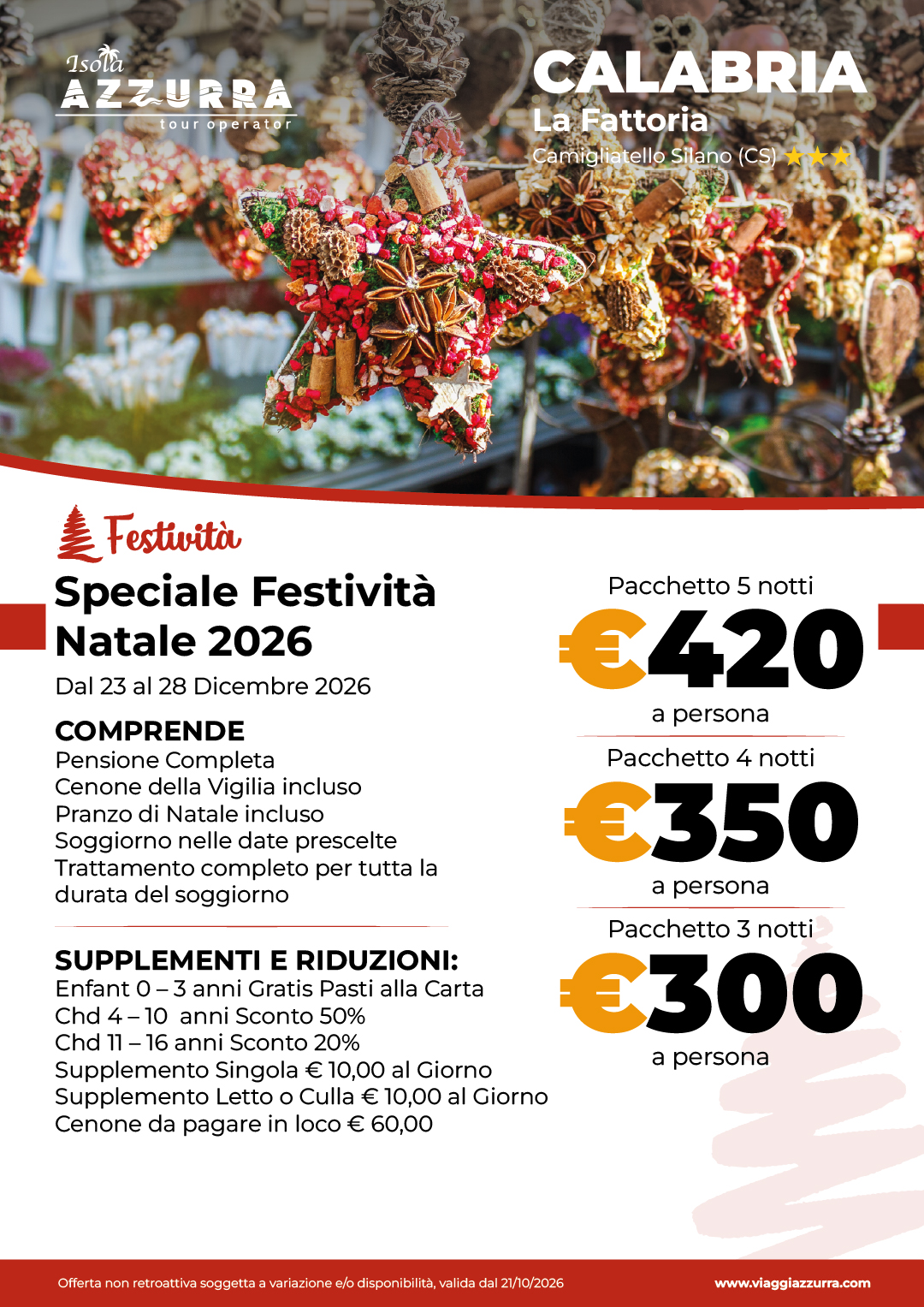 Hotel La Fattoria - Speciale Festività Natale 2026