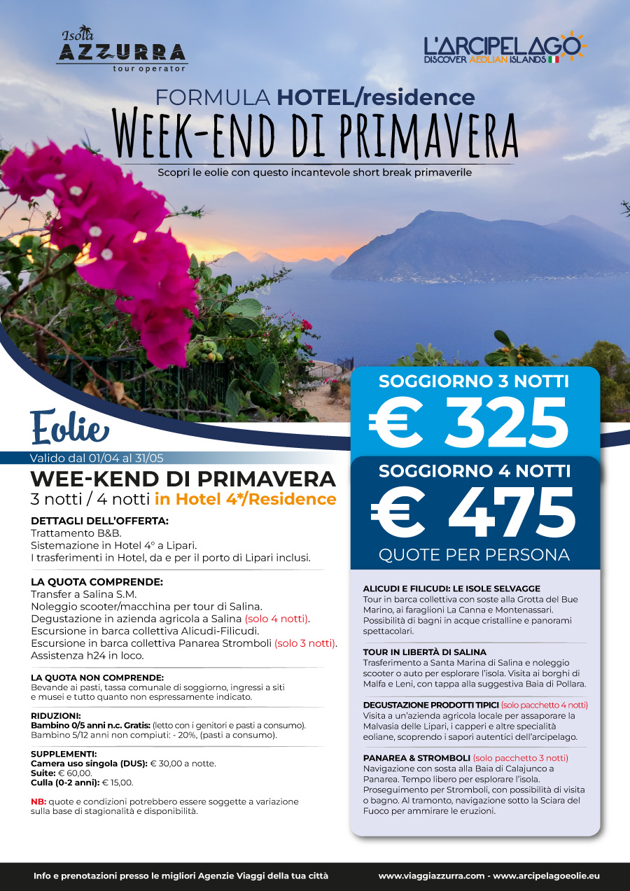 Weekend di Primavera Eolie - Hotel Residence