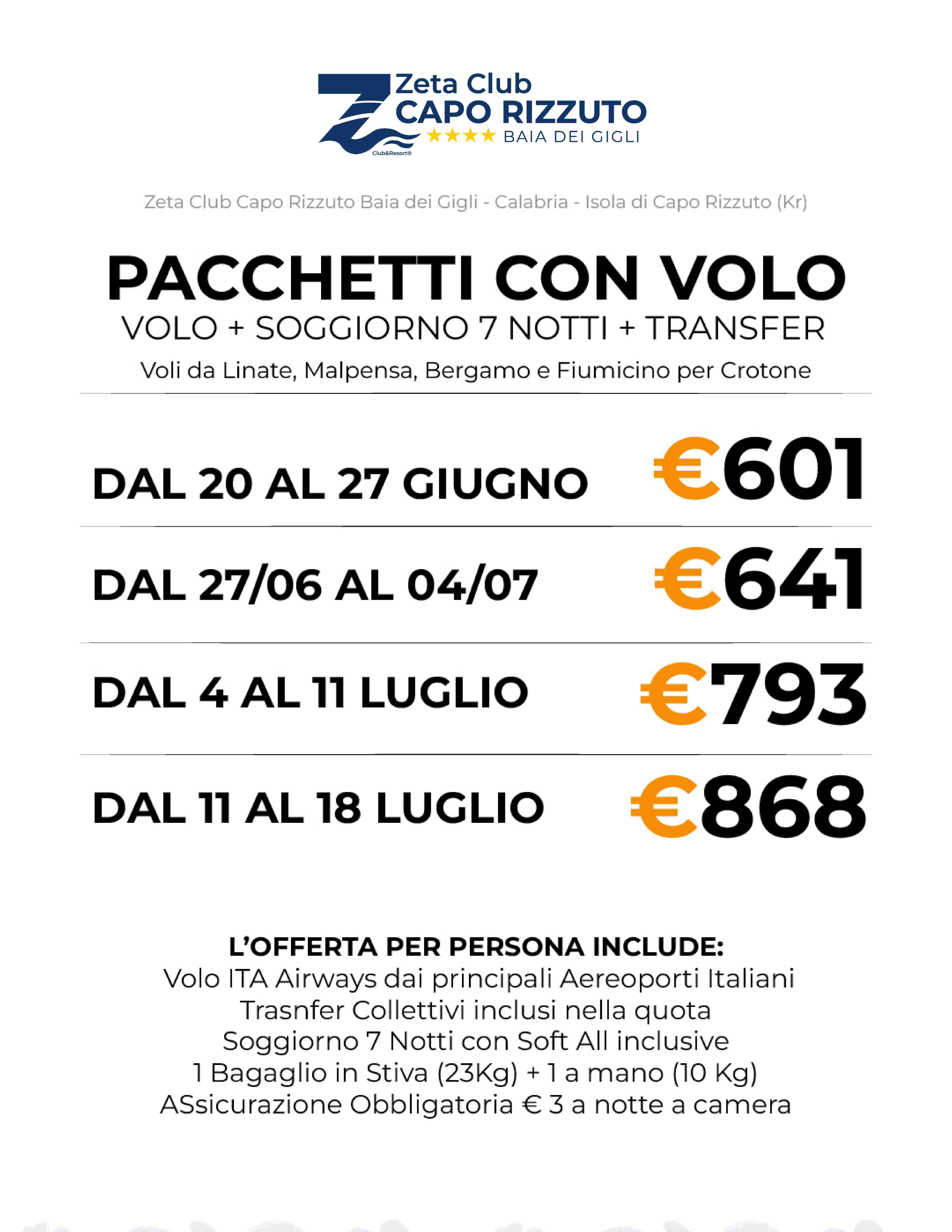 Promo shock con volo - Zeta club capo rizzuto