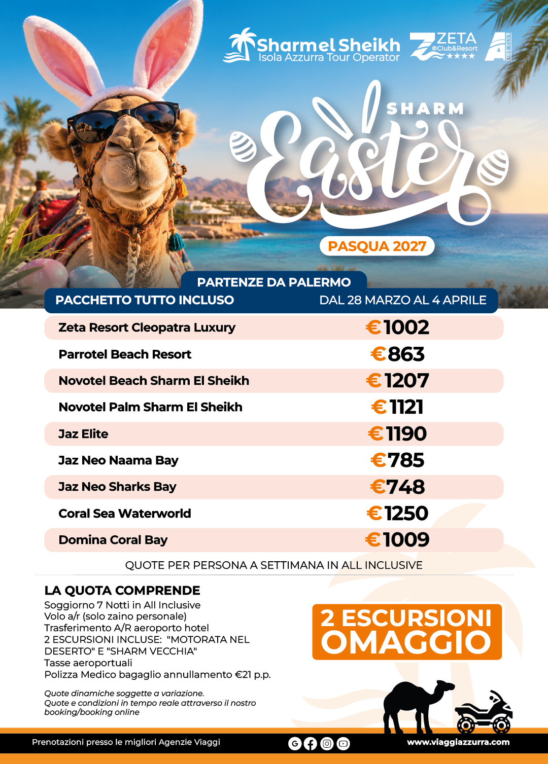 SHARM EASTER | PASQUA 2027 - Partenze da Palermo