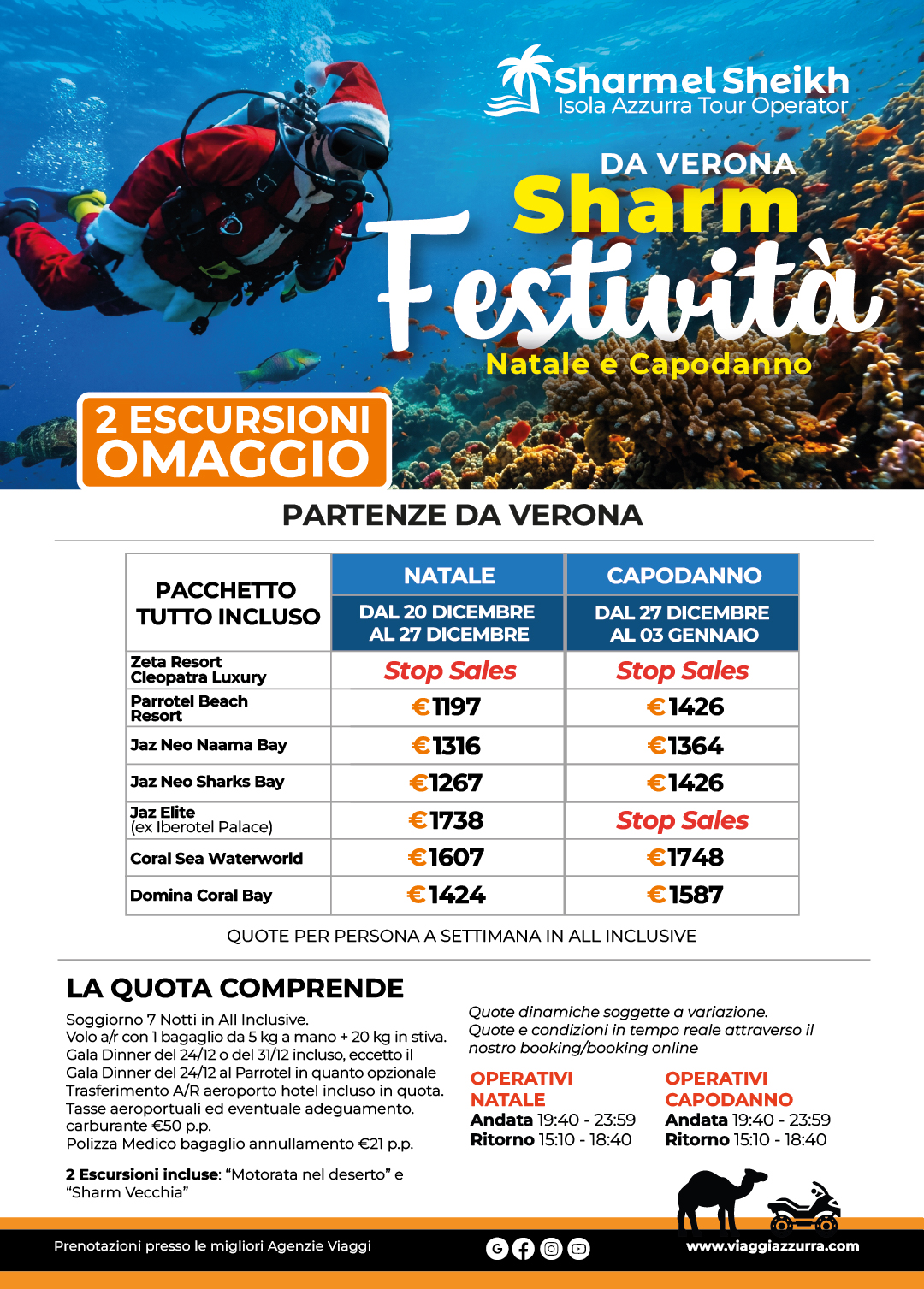 SHARM FESTIVITA | NATALE E CAPODANNO - Partenze da Verona