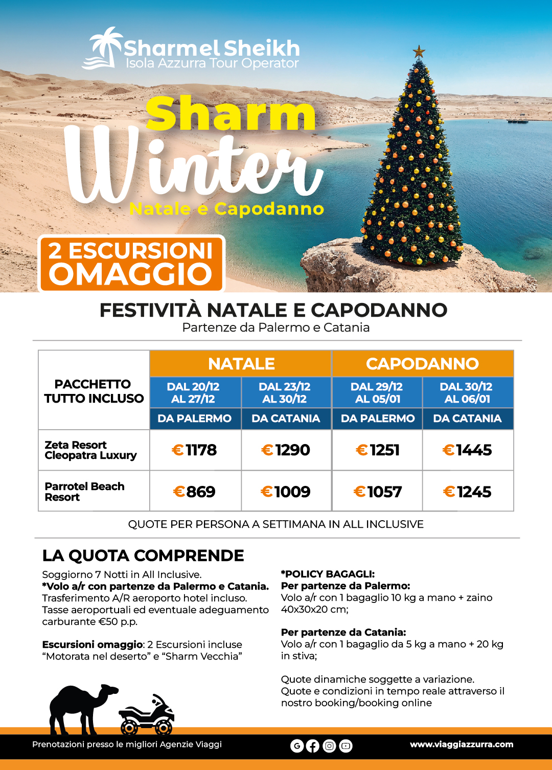 FESTIVITA\' NATALE E CAPODANNO - Sharm el Sheikh