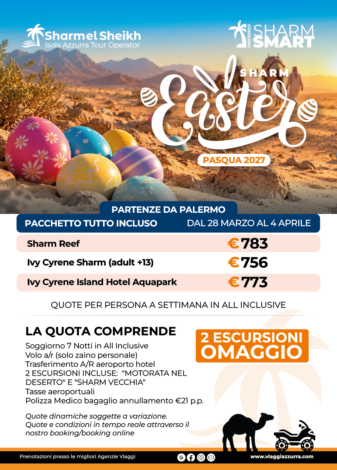 SHARM EASTER LOW COST | PASQUA 2027 - Partenze da Palermo
