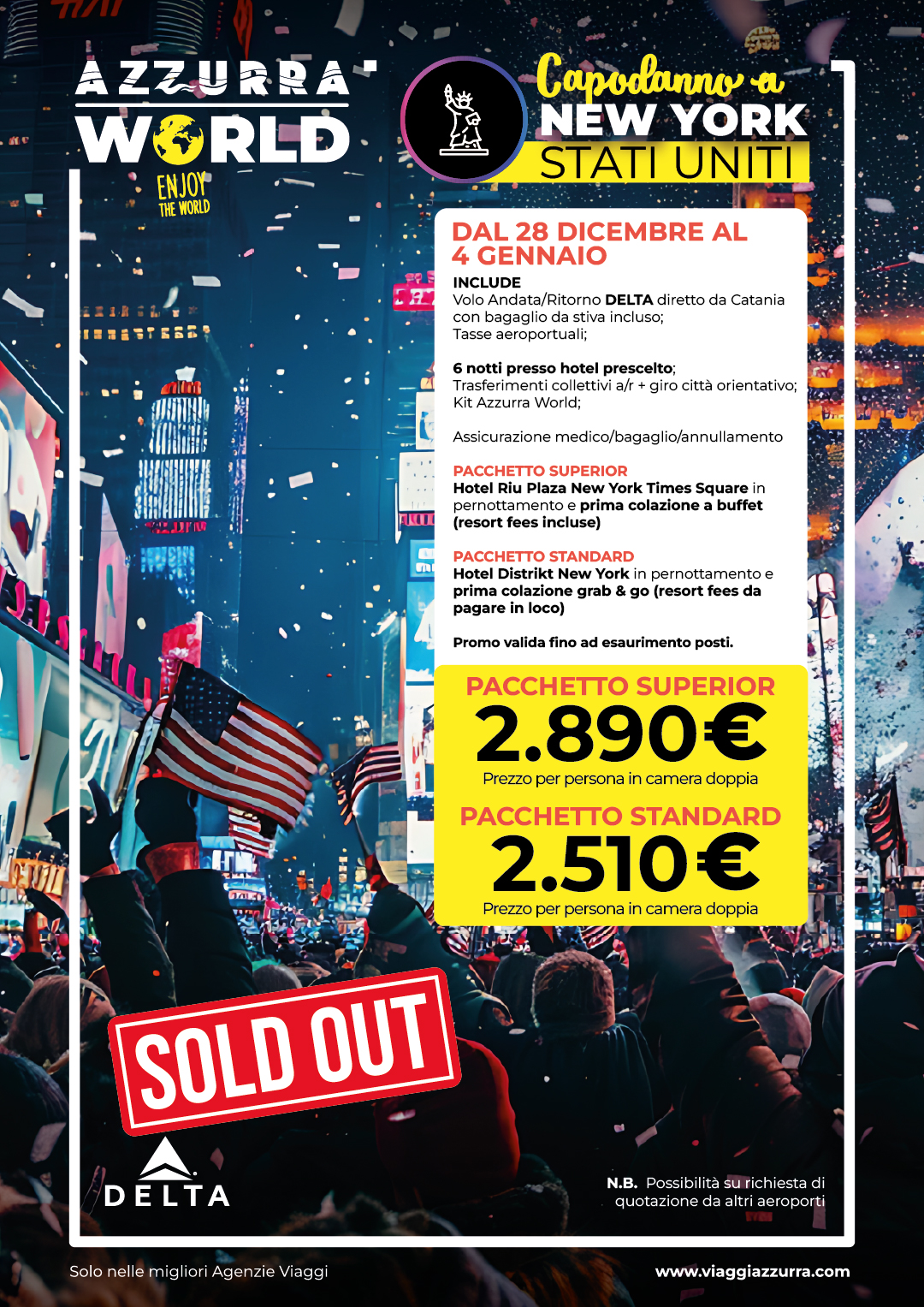 CAPODANNO A NEW YORK | Partenze da Catania - Stati Uniti