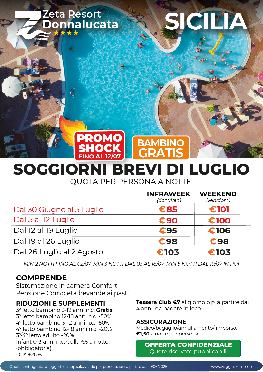PROMO SHOCK SOGGIORNI BREVI LUGLIO - Zeta Resort Donnalucata
