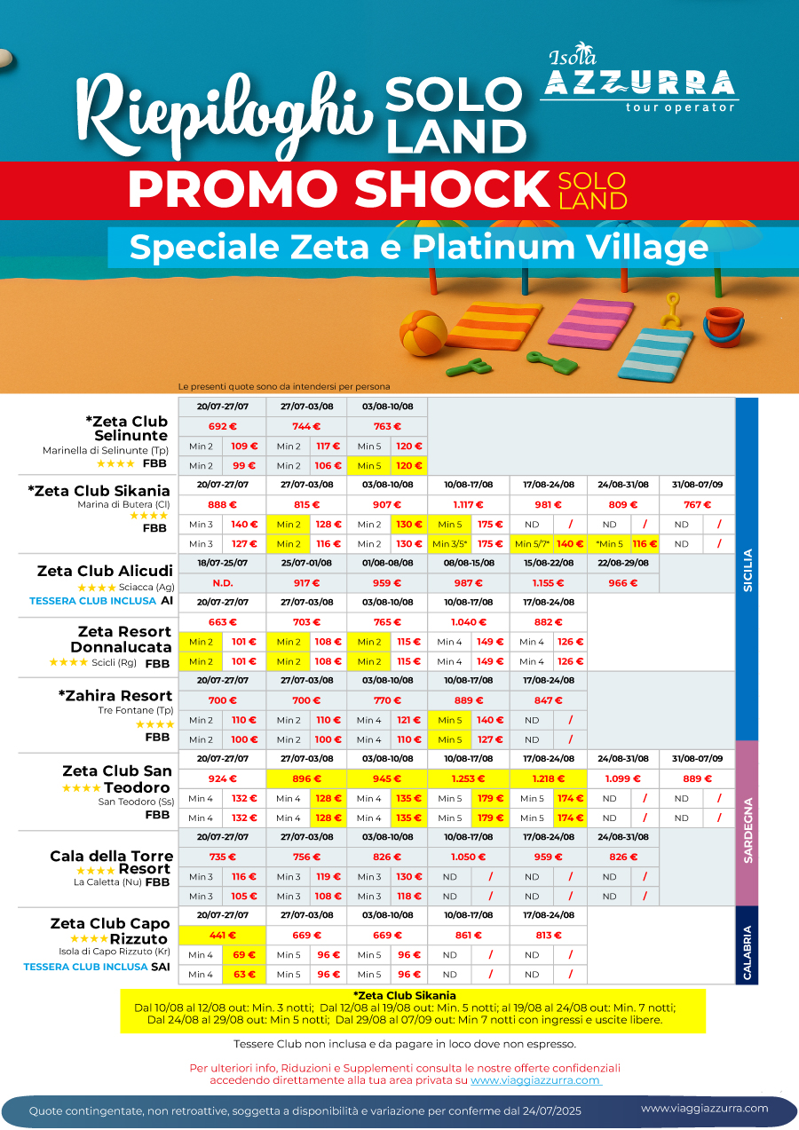 PROMO SHOCK SOLO LAND