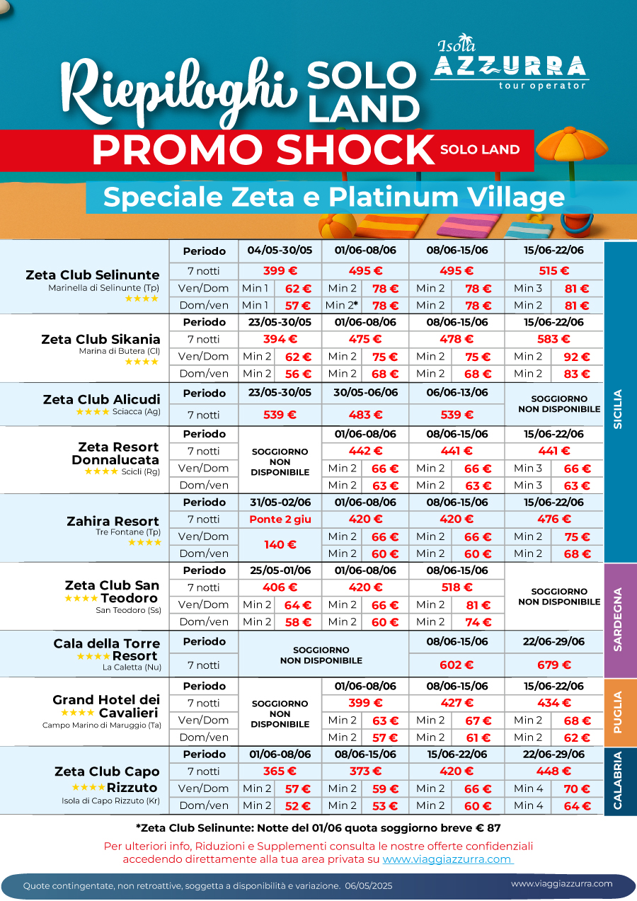 PROMO SHOCK SOLO LAND