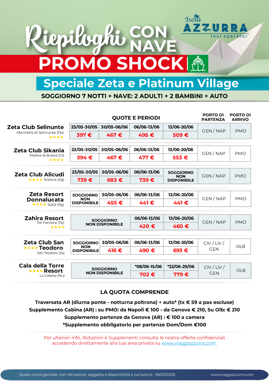 Copia di PROMO SHOCK CON NAVE
