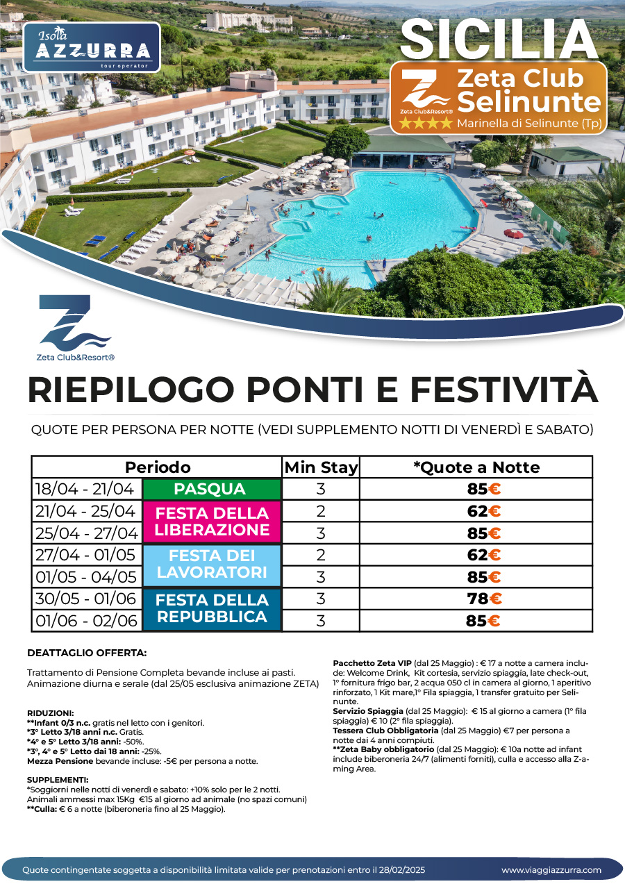 Riepilogo Ponti e Festività