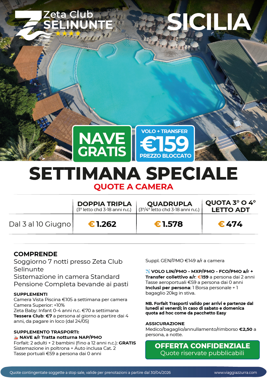 SETTIMANA SPECIALE - Zeta Club Selinunte