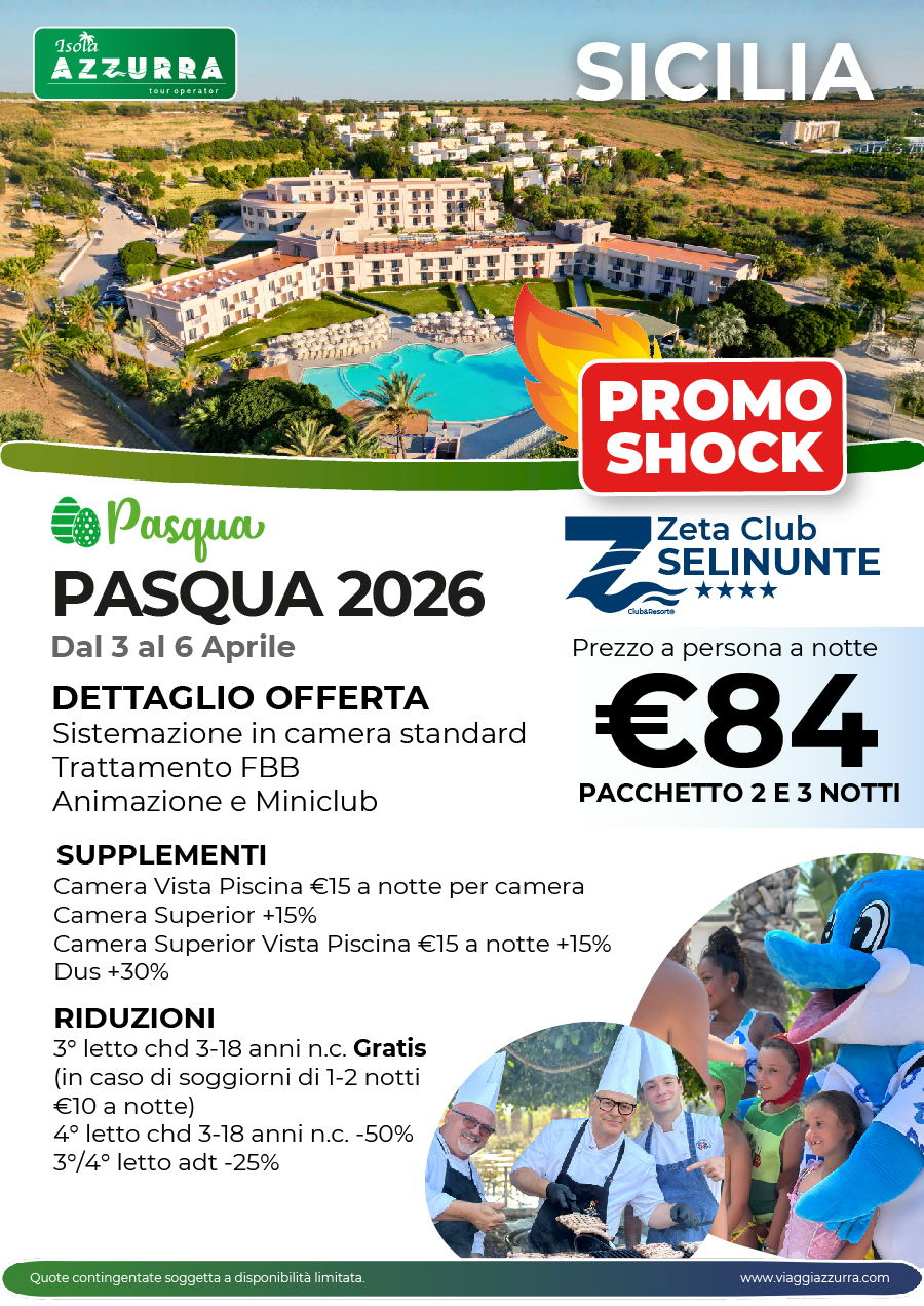 SPECIALE PASQUA SELINUNTE - PACCHETTO 2-3 NOTTI