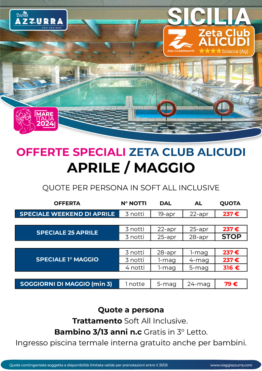 Speciale Aprile/Maggio Zeta Club Alicudi