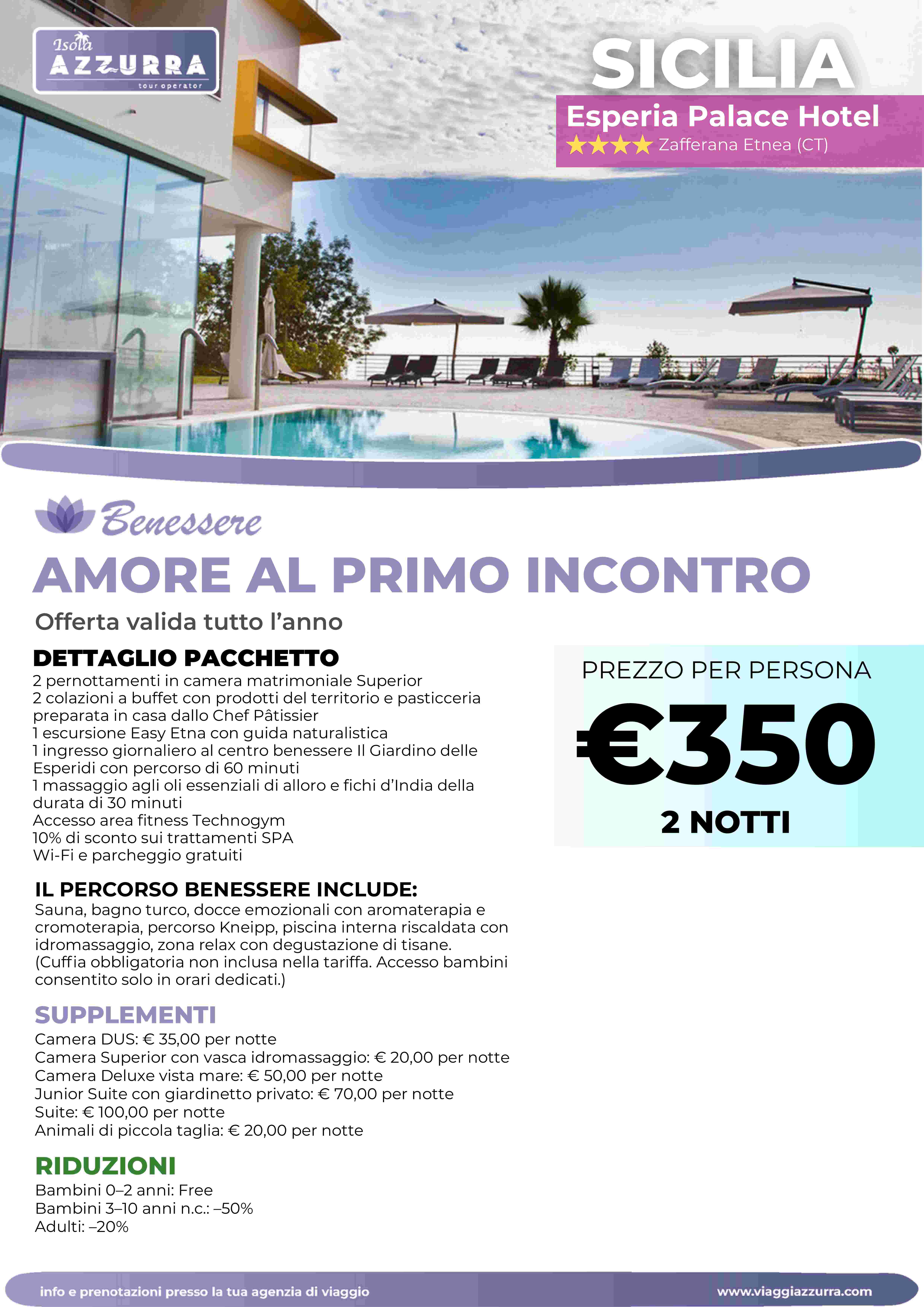 amore al primo incontro - esperia palace hotel 