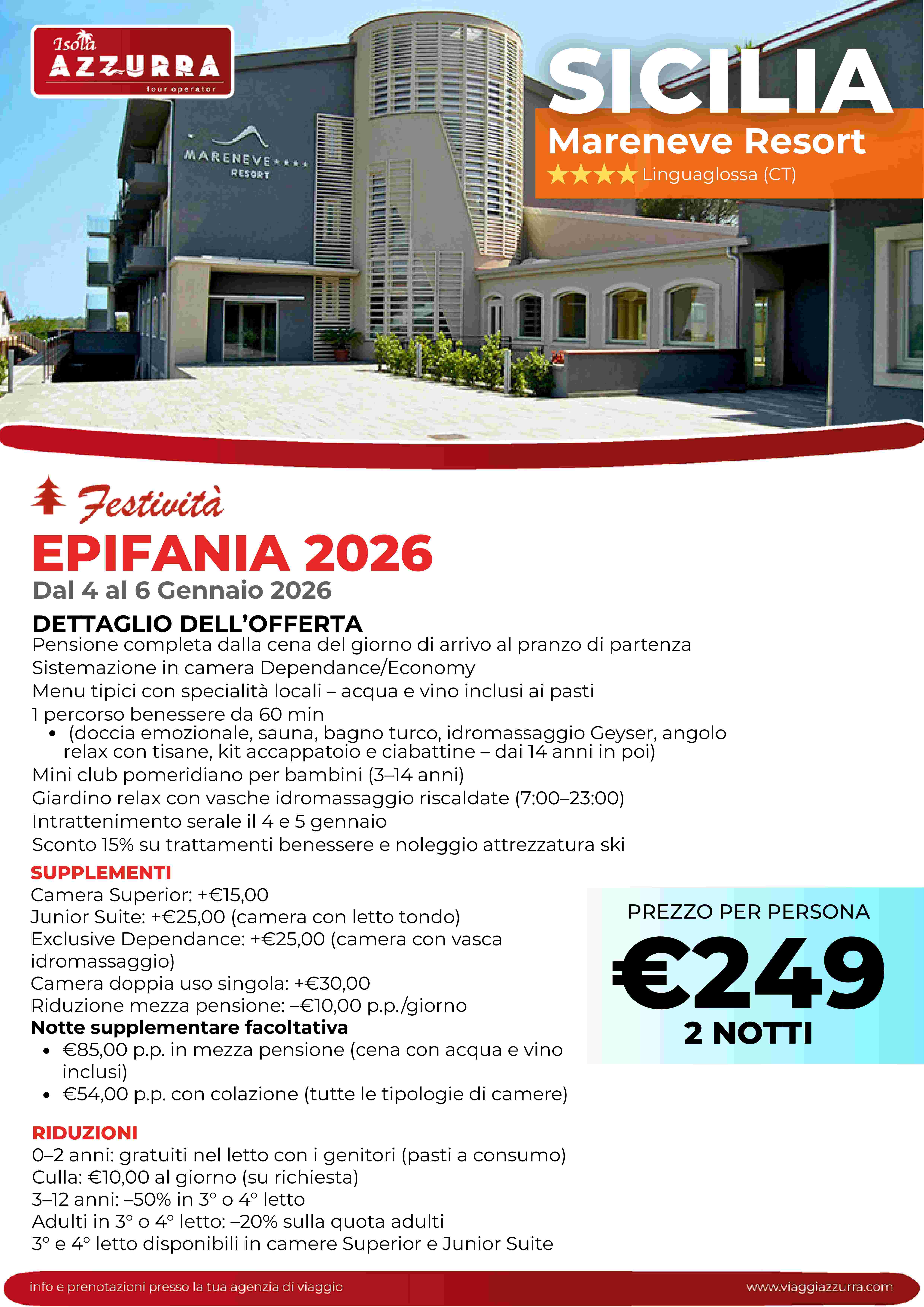 mareneve resort - epifania 2026