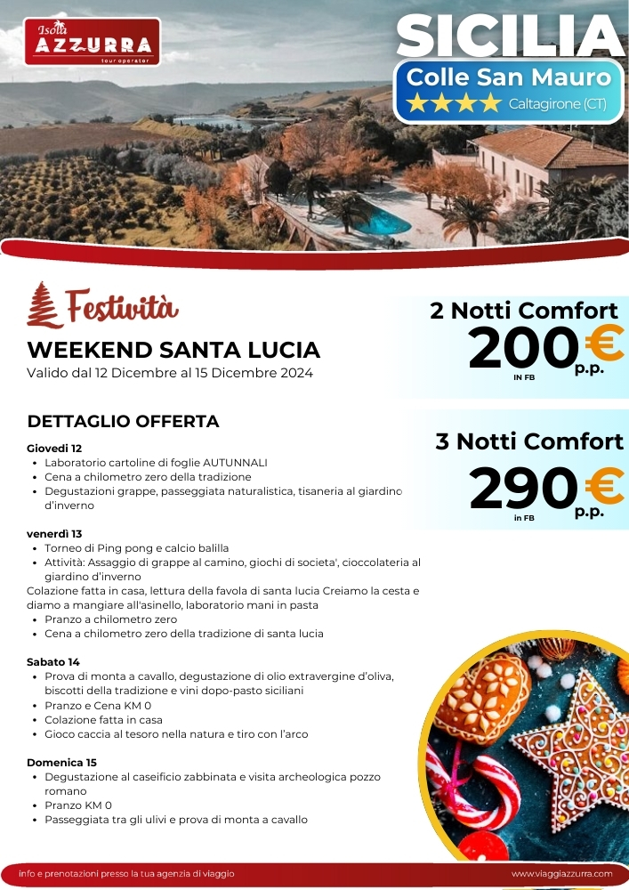 WEEKEND SANTA LUCIA